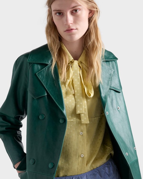 Polka-dot satin shirt - Yellow Polka-dot satin shirt - Yellow