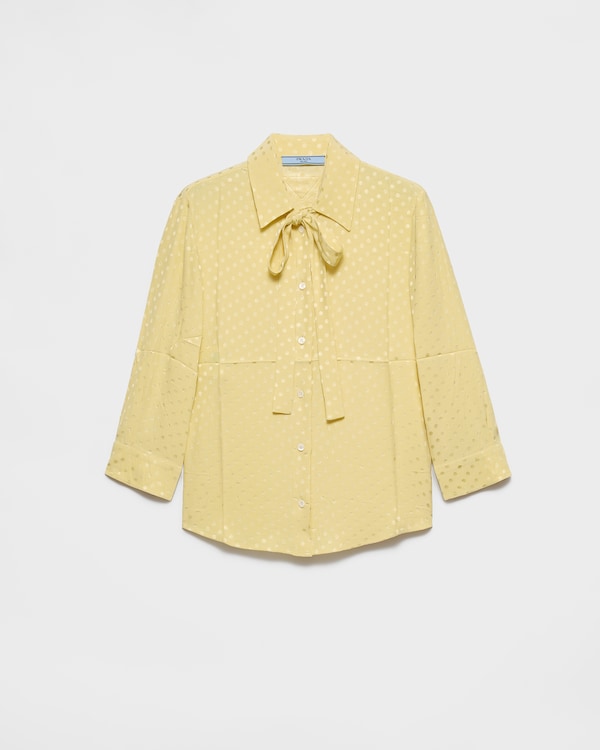 Polka-dot satin shirt - Yellow Polka-dot satin shirt - Yellow