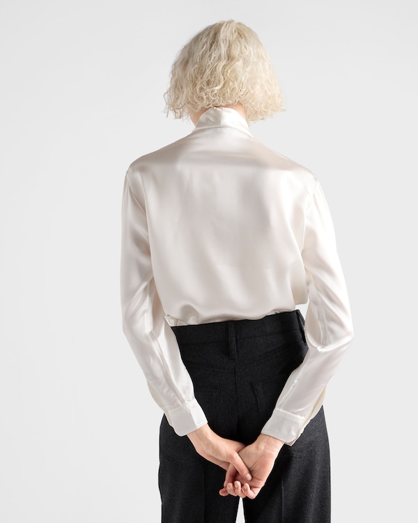 Satin shirt - White Satin shirt - White