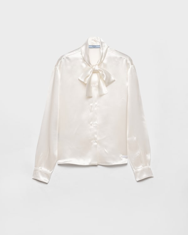 Satin shirt - White Satin shirt - White