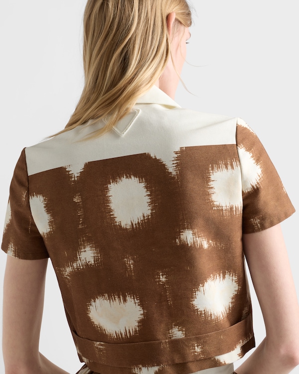 프린트 캔버스 셔츠 - 타바코 프린트 캔버스 셔츠 - 타바코