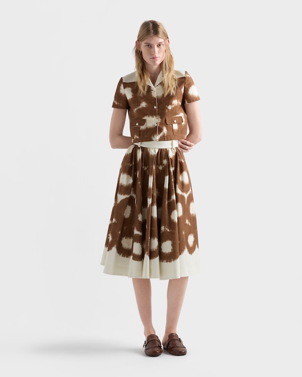 프린트 캔버스 셔츠 - 타바코 프린트 캔버스 셔츠 - 타바코