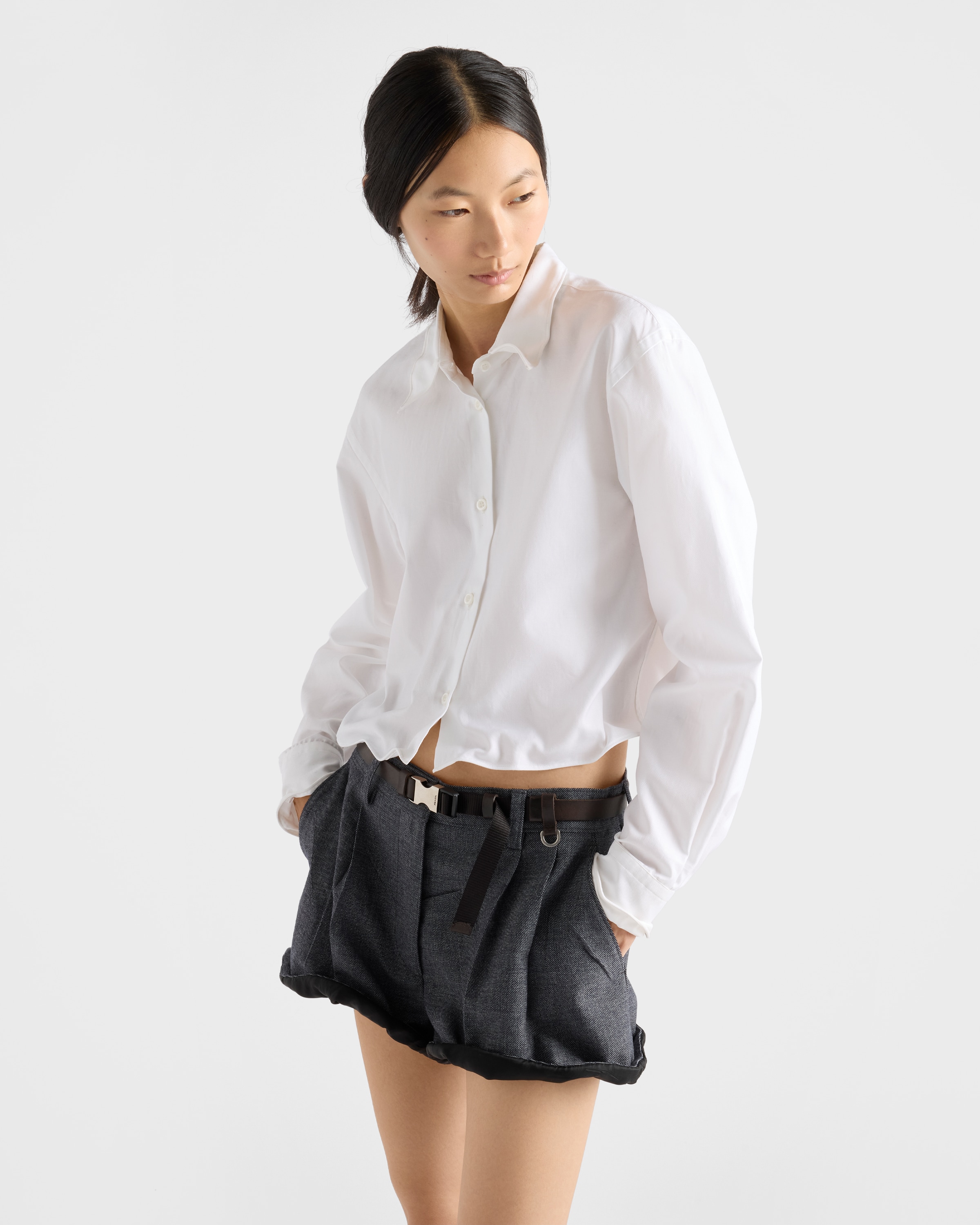 Shapeable cotton shirt