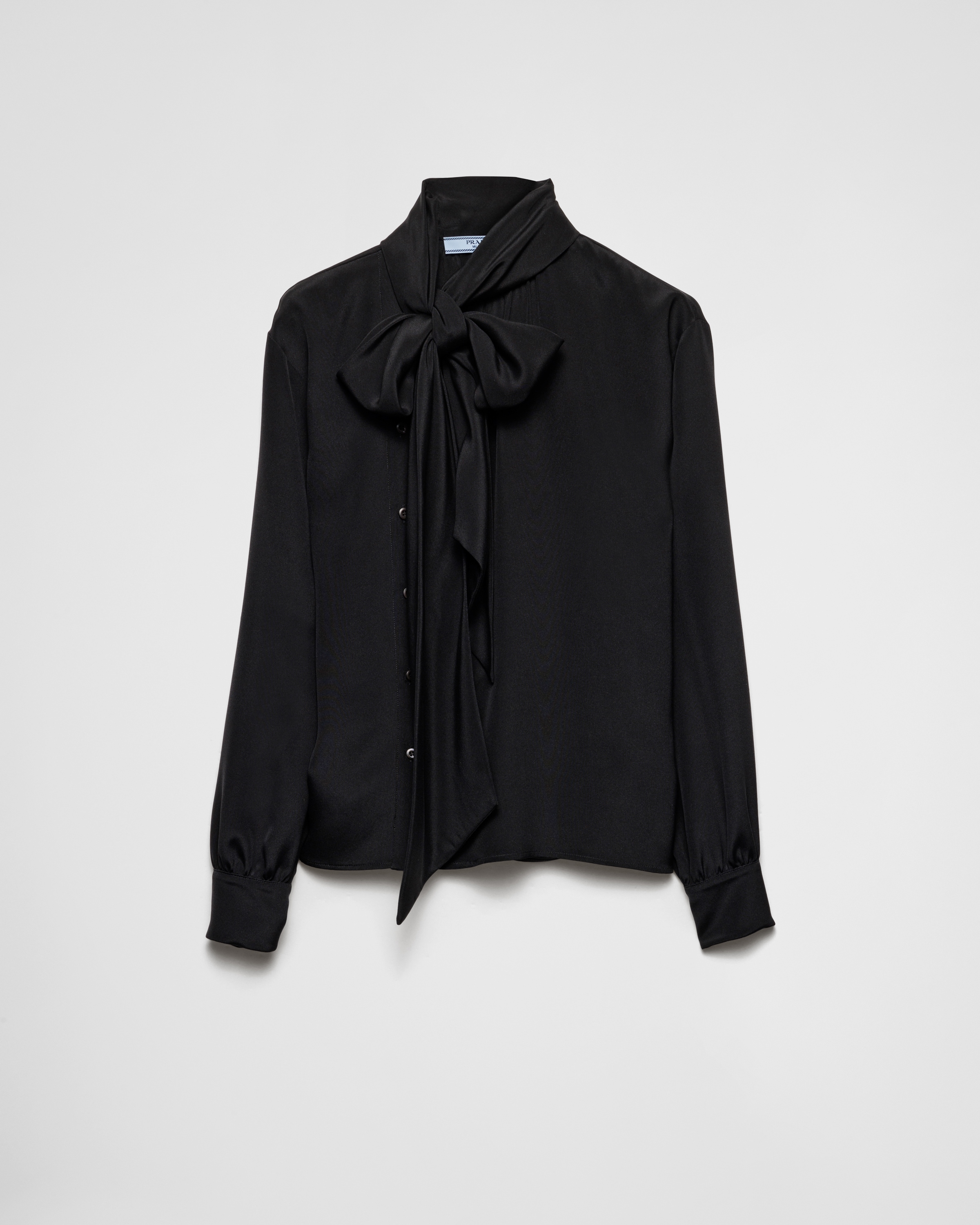 Prada Hemd Aus Marocain In Schwarz