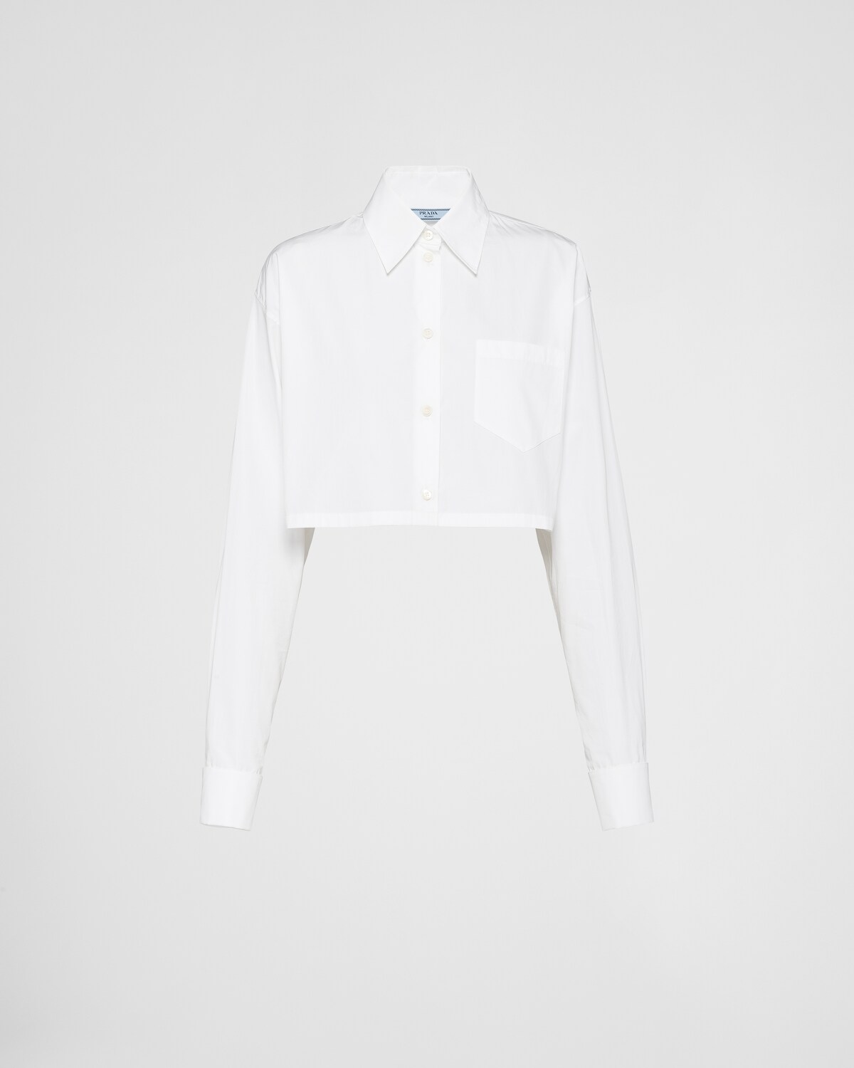 PRADA PINK CROPPED BUTTON-UP SHIRT