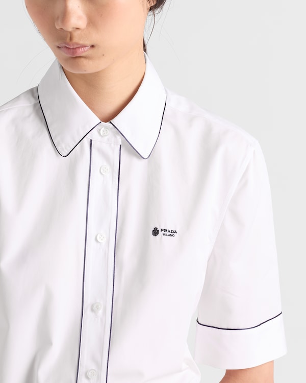 Short-sleeved poplin shirt - White Short-sleeved poplin shirt - White
