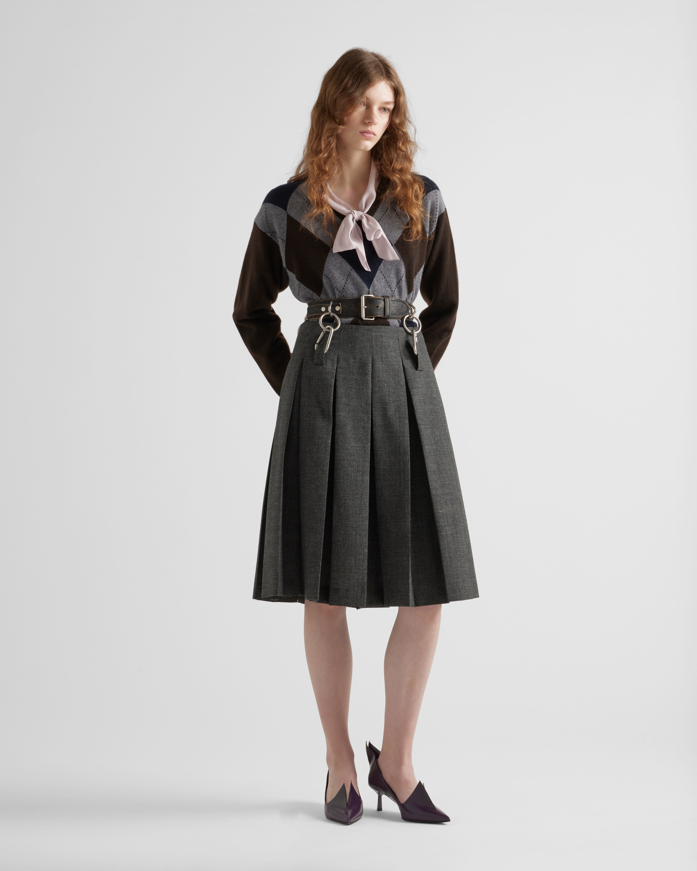 Lilac Marocain Shirt | PRADA