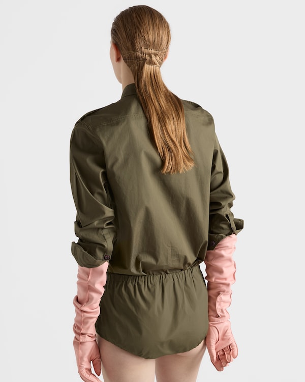 Camicia in popeline di cotone - Militare Camicia in popeline di cotone - Militare