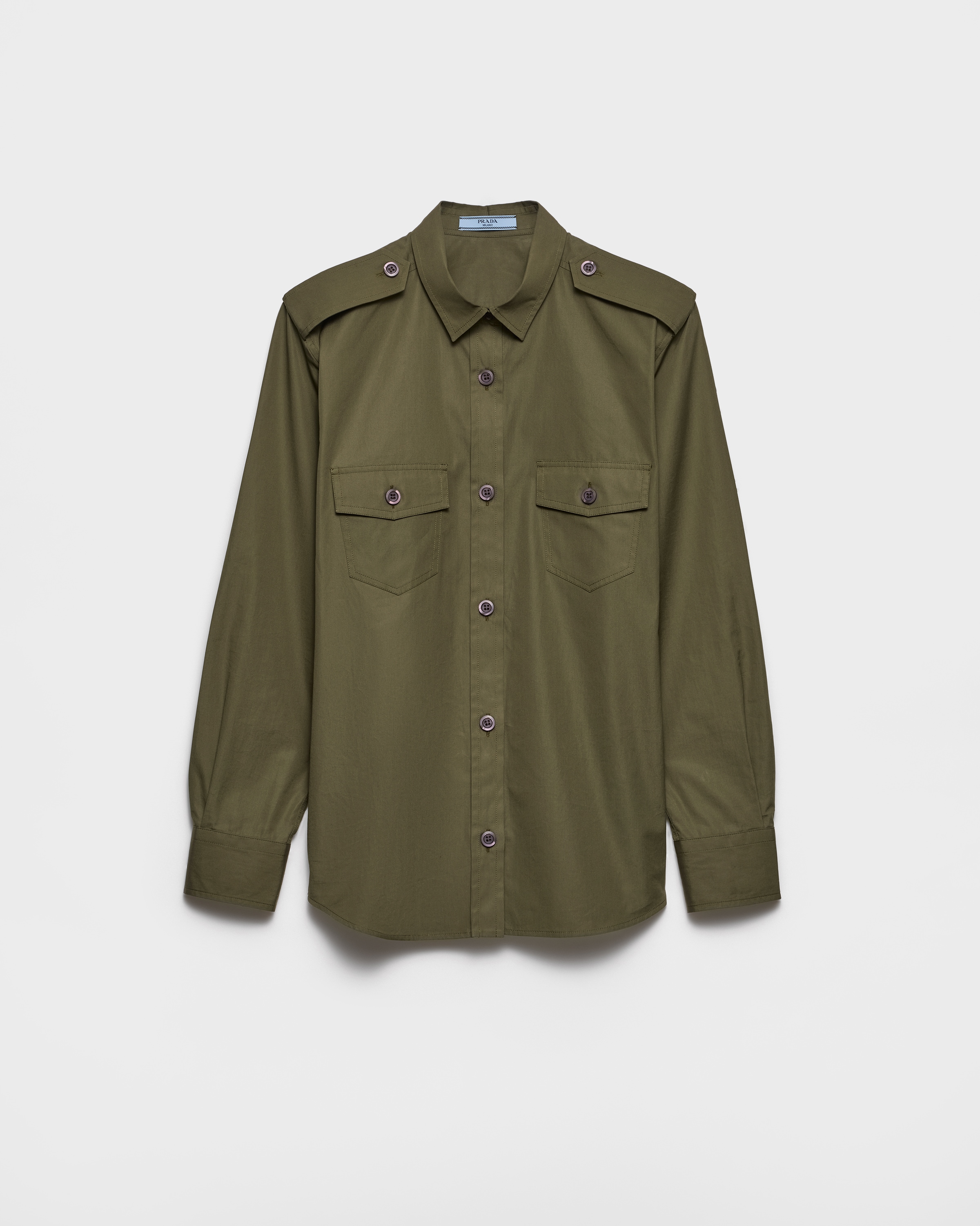 トップス PRADA Forest Green Cotton poplin shirt | PRADA - United States