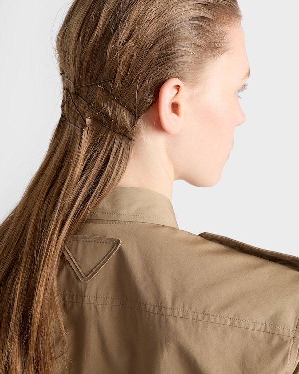 Camicia in popeline di cotone - Mastice Camicia in popeline di cotone - Mastice