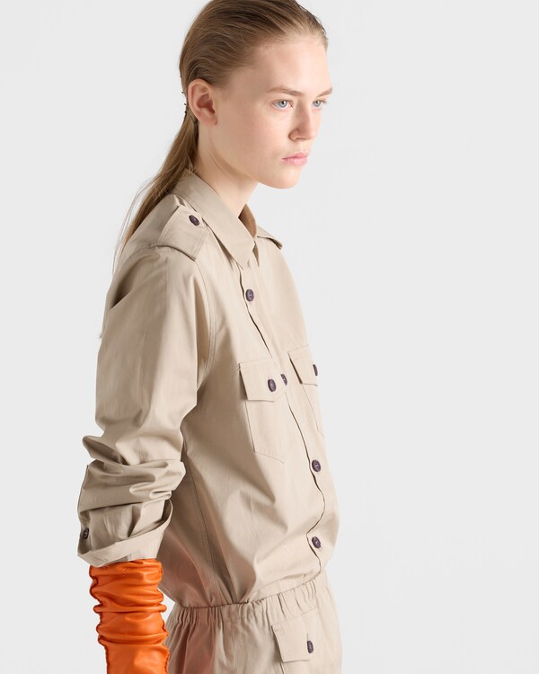 Camicia in popeline di cotone - Calce Camicia in popeline di cotone - Calce