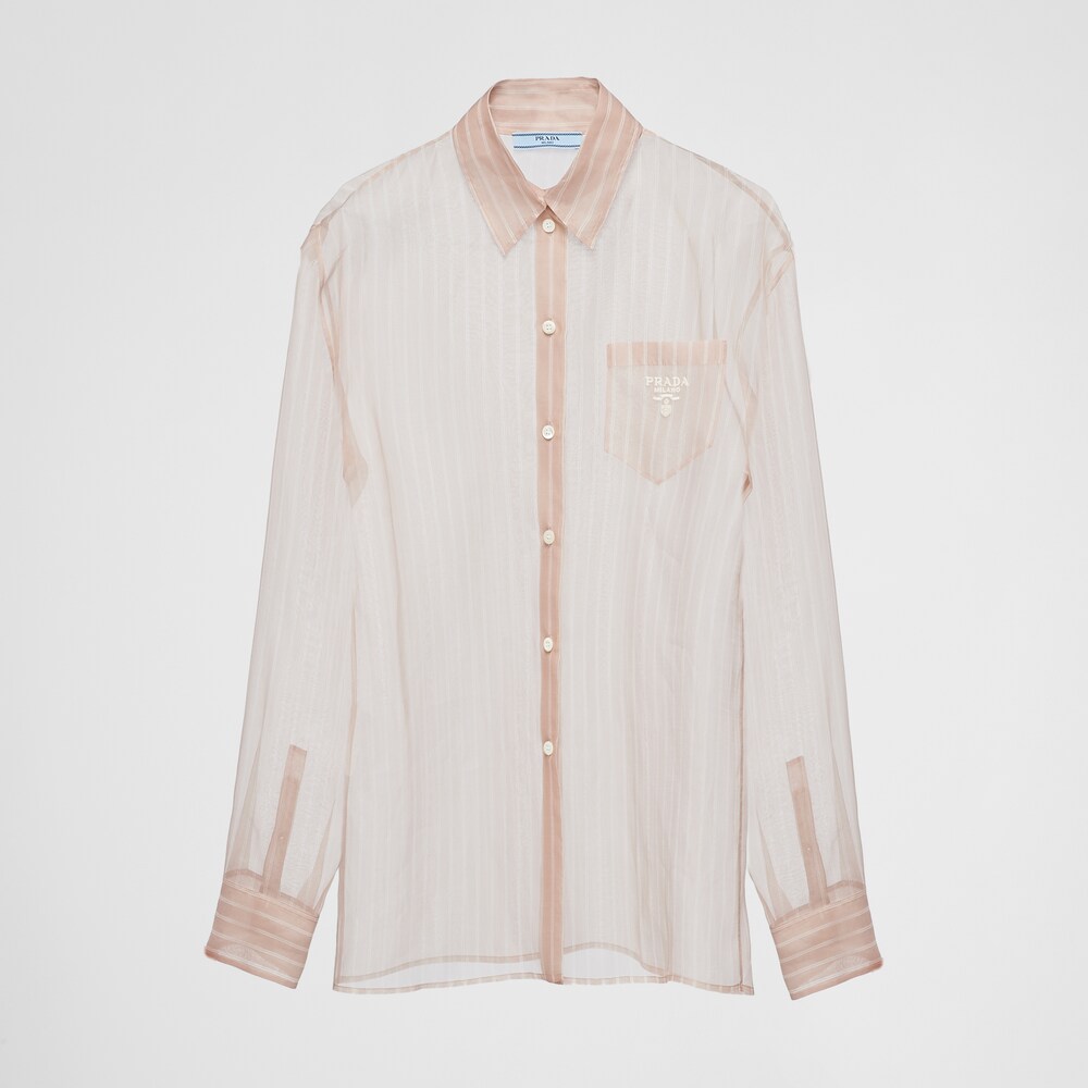 Prada Camicia in popeline ricamata 1