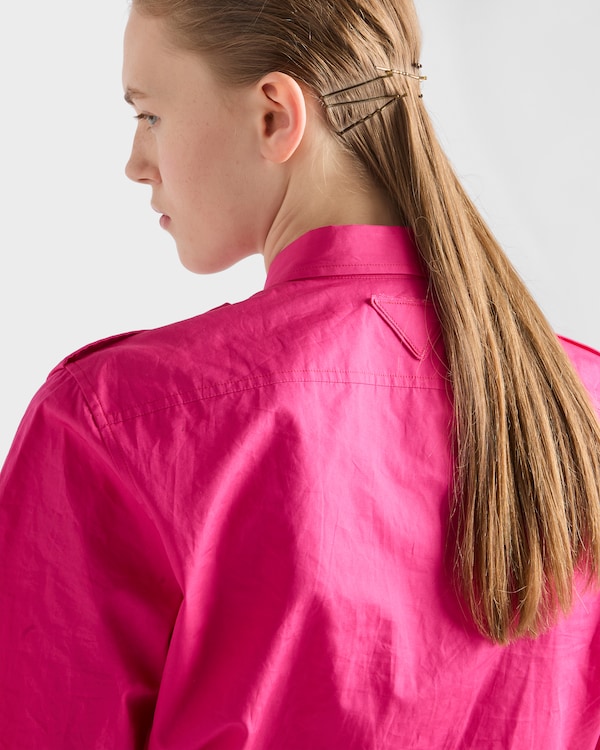 Cotton poplin shirt - Fuchsia Cotton poplin shirt - Fuchsia
