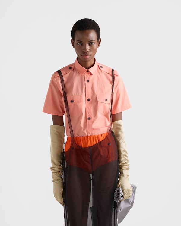 Cotton poplin shirt - Apricot Cotton poplin shirt - Apricot