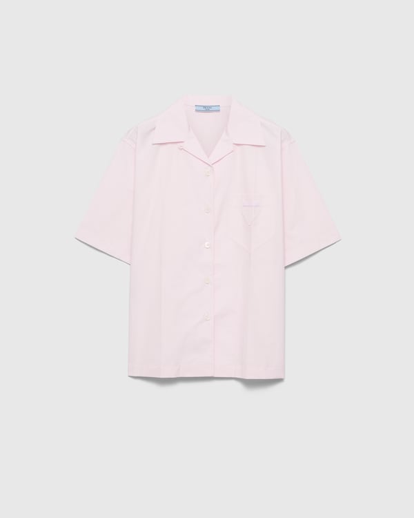 PRADA ピンク ショートスリーブシャツ 38 Petal Pink Sleeveless poplin shirt | PRADA