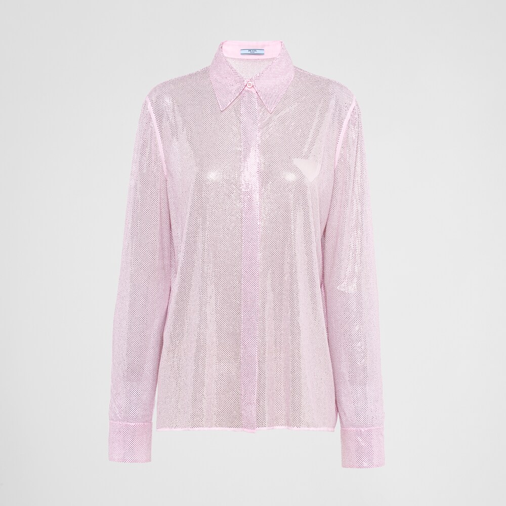 Prada Hemd aus Chiffon mit Nieten 1