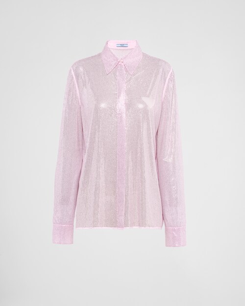 Prada Hemd aus Chiffon mit Nieten 1