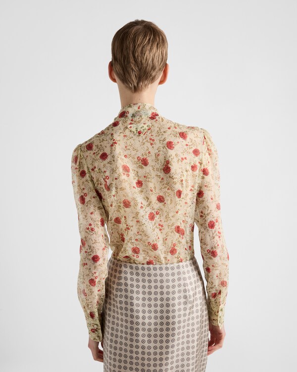 Printed chiffon shirt Printed chiffon shirt