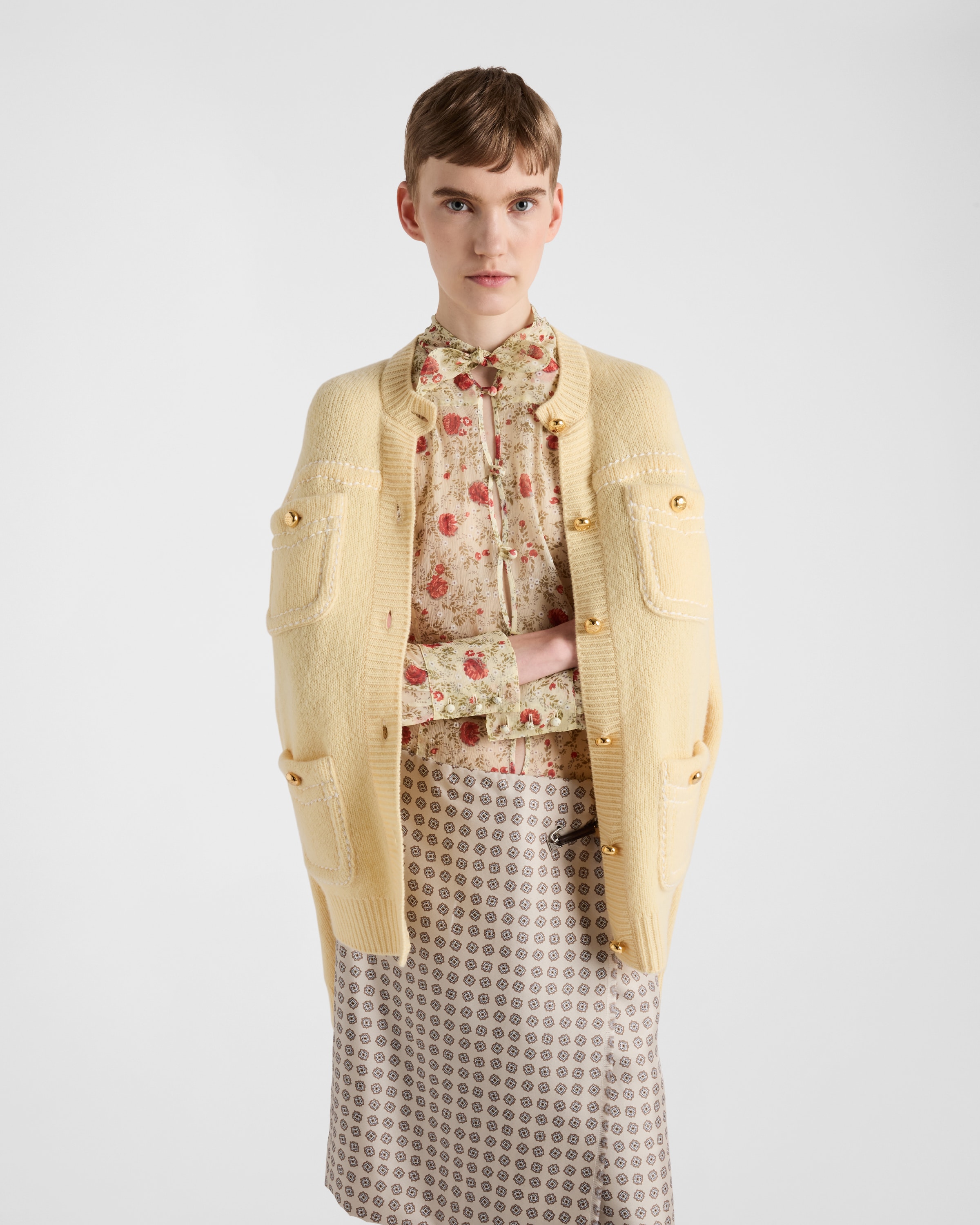 Prada Printed Chiffon Shirt