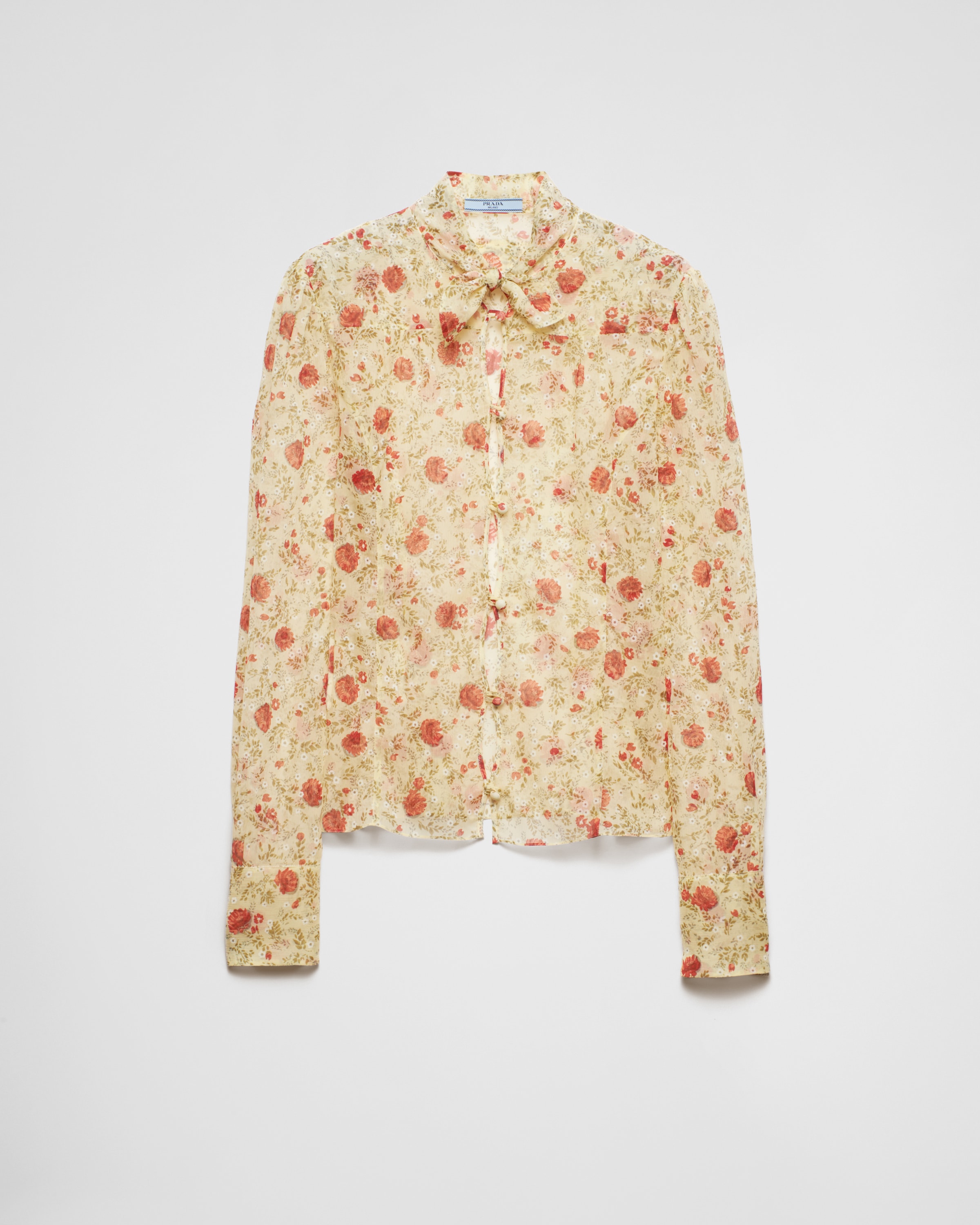 Prada Printed Chiffon Shirt