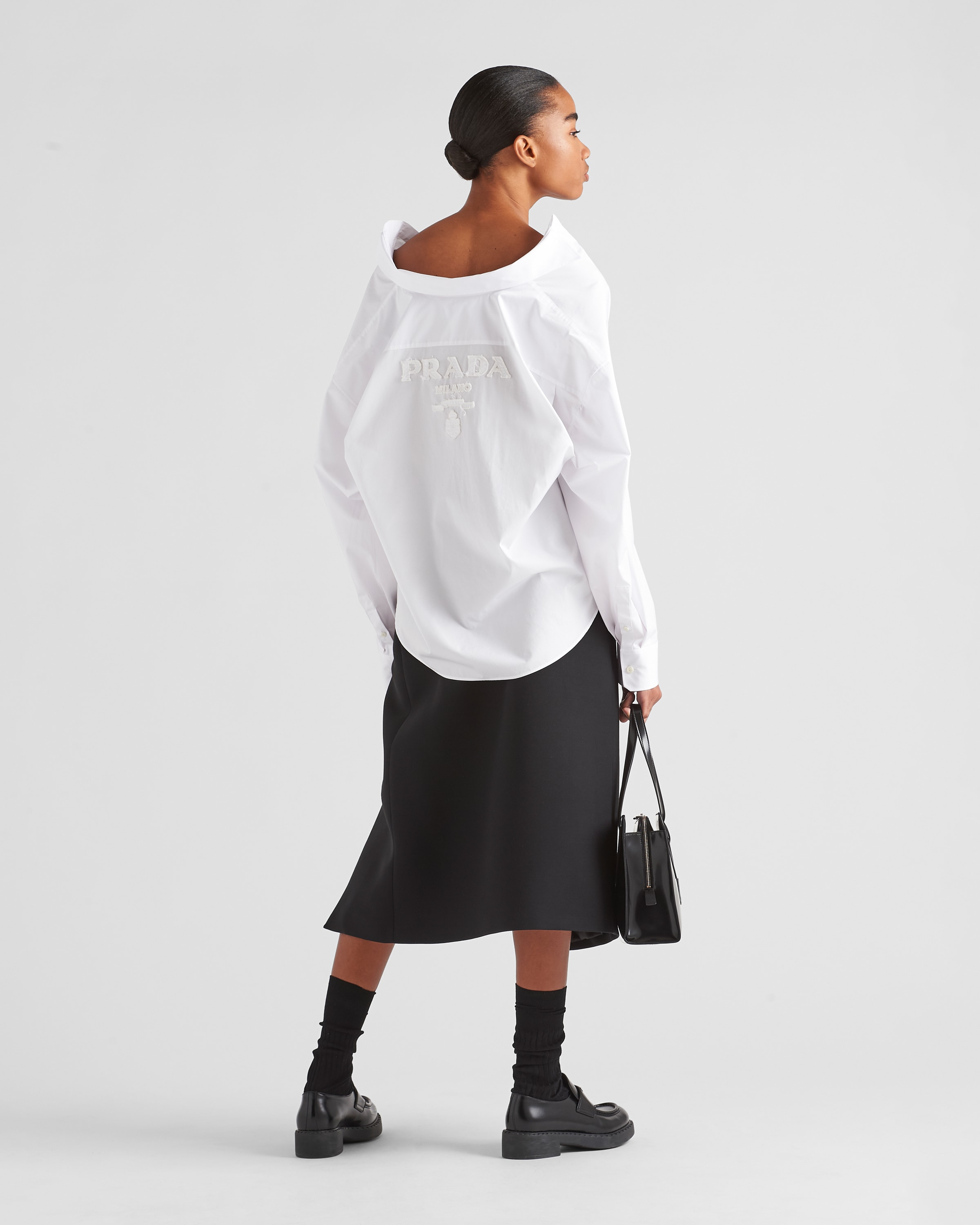 定番のお歳暮 White Embroidered PRADA | shirt poplin セット/コーデ