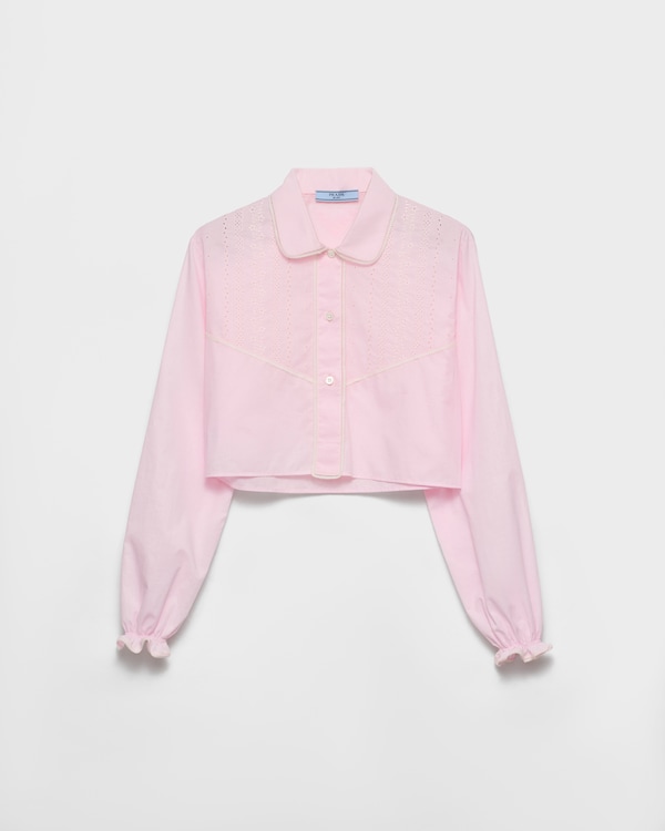 PRADA - プラダ ポプリン シャツ カフス ホワイト 36 P421G S231