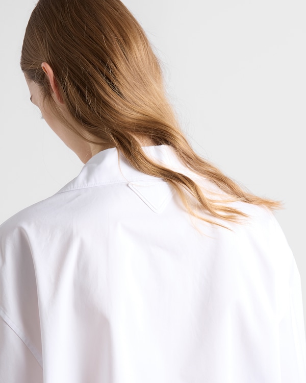 Embroidered poplin shirt - White Embroidered poplin shirt - White