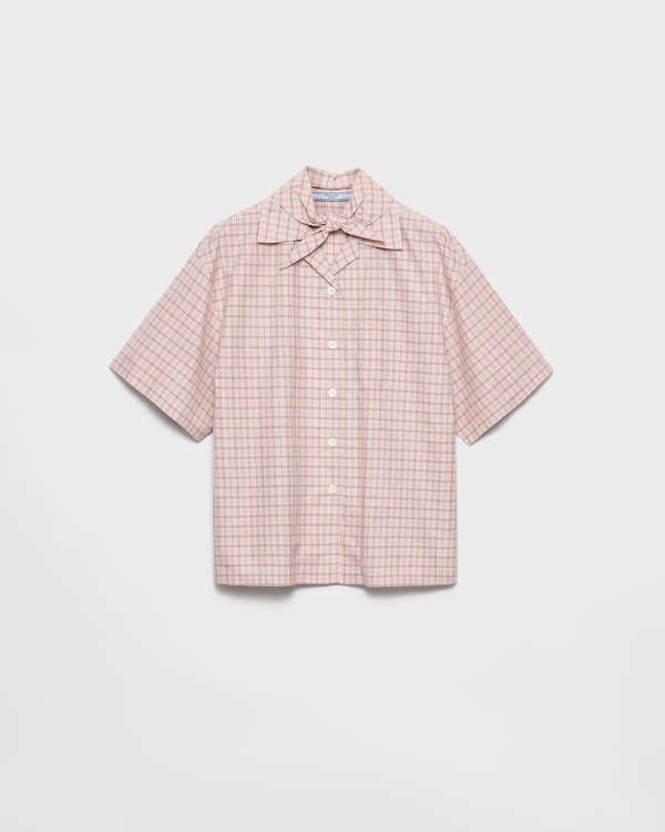 Madras fabric bowling shirt - Alabaster/Sand Madras fabric bowling shirt - Alabaster/Sand