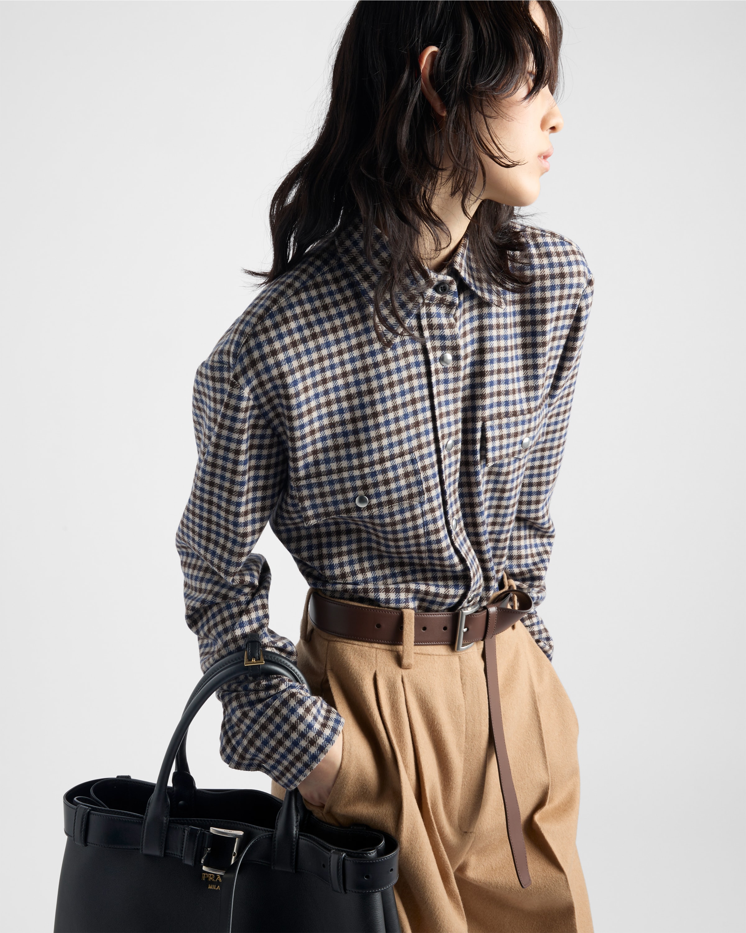 Ebony Wool shirt | PRADA