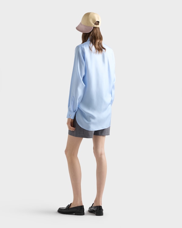 Silk poplin shirt - Sky Blue Silk poplin shirt - Sky Blue