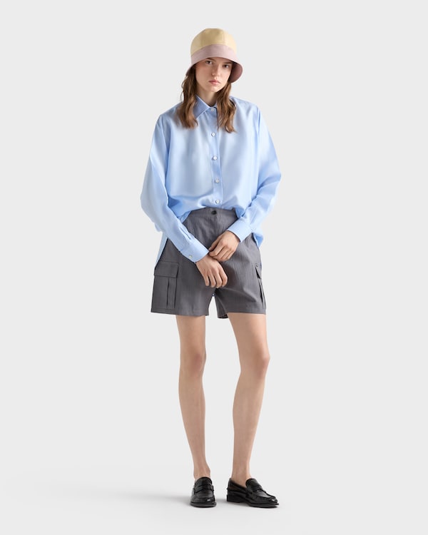 Silk poplin shirt - Sky Blue Silk poplin shirt - Sky Blue