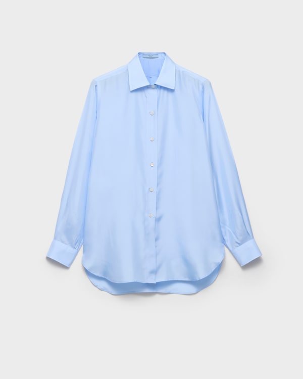Silk poplin shirt - Sky Blue Silk poplin shirt - Sky Blue