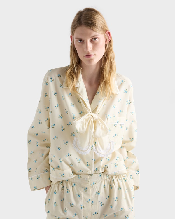 Bouquet print old canvas shirt - Natural Bouquet print old canvas shirt - Natural