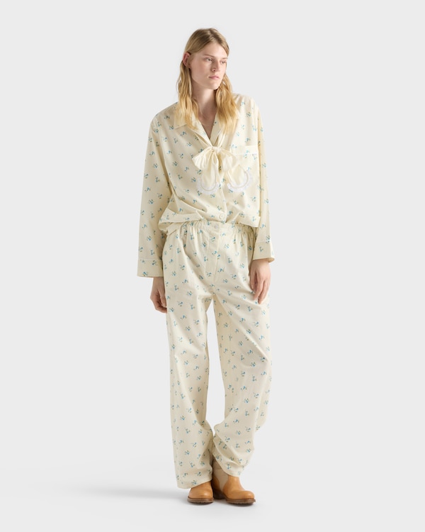 Bouquet print old canvas shirt - Natural Bouquet print old canvas shirt - Natural