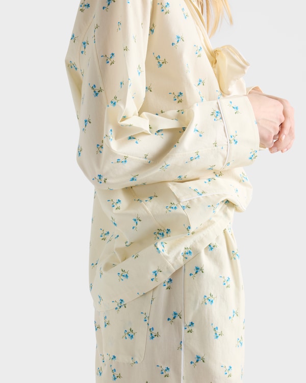 Bouquet print old canvas shirt - Natural Bouquet print old canvas shirt - Natural
