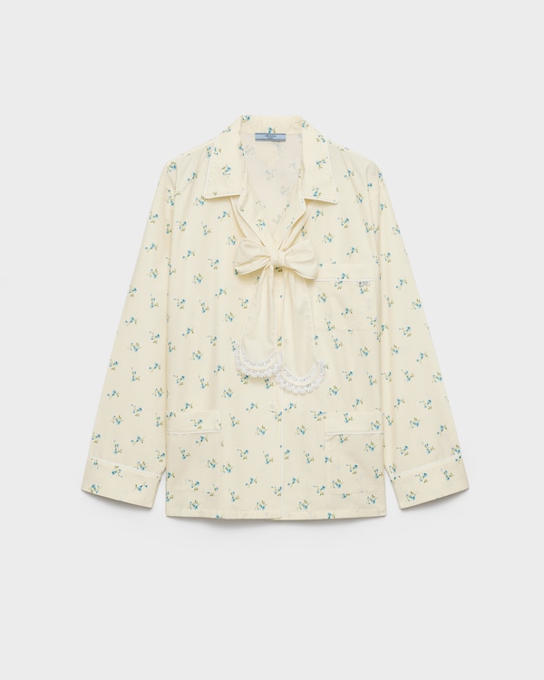 Bouquet print old canvas shirt - Natural Bouquet print old canvas shirt - Natural
