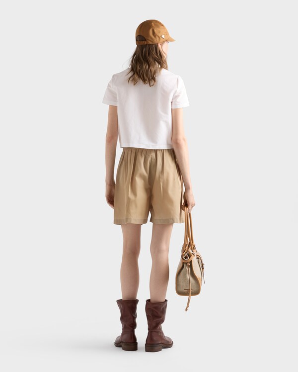 Short-sleeved linen muslin shirt - White Short-sleeved linen muslin shirt - White