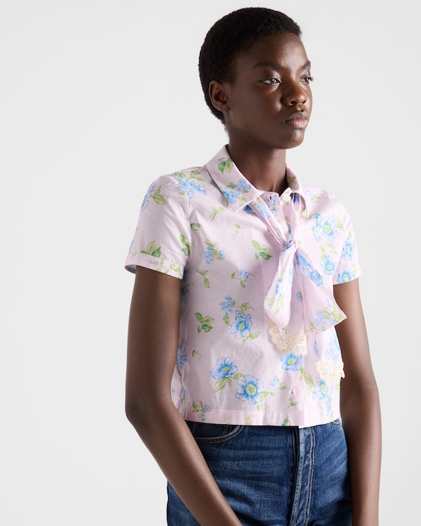 Floral print batiste shirt - Alabaster Pink Floral print batiste shirt - Alabaster Pink