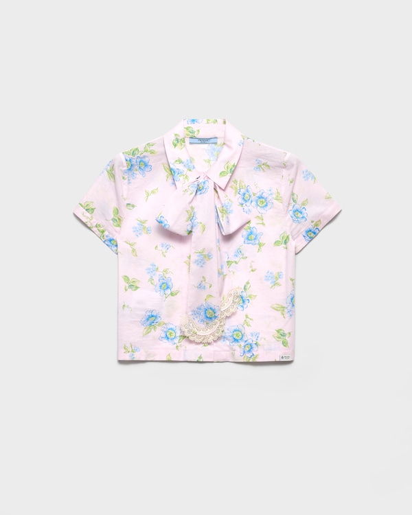 Floral print batiste shirt - Alabaster Pink Floral print batiste shirt - Alabaster Pink