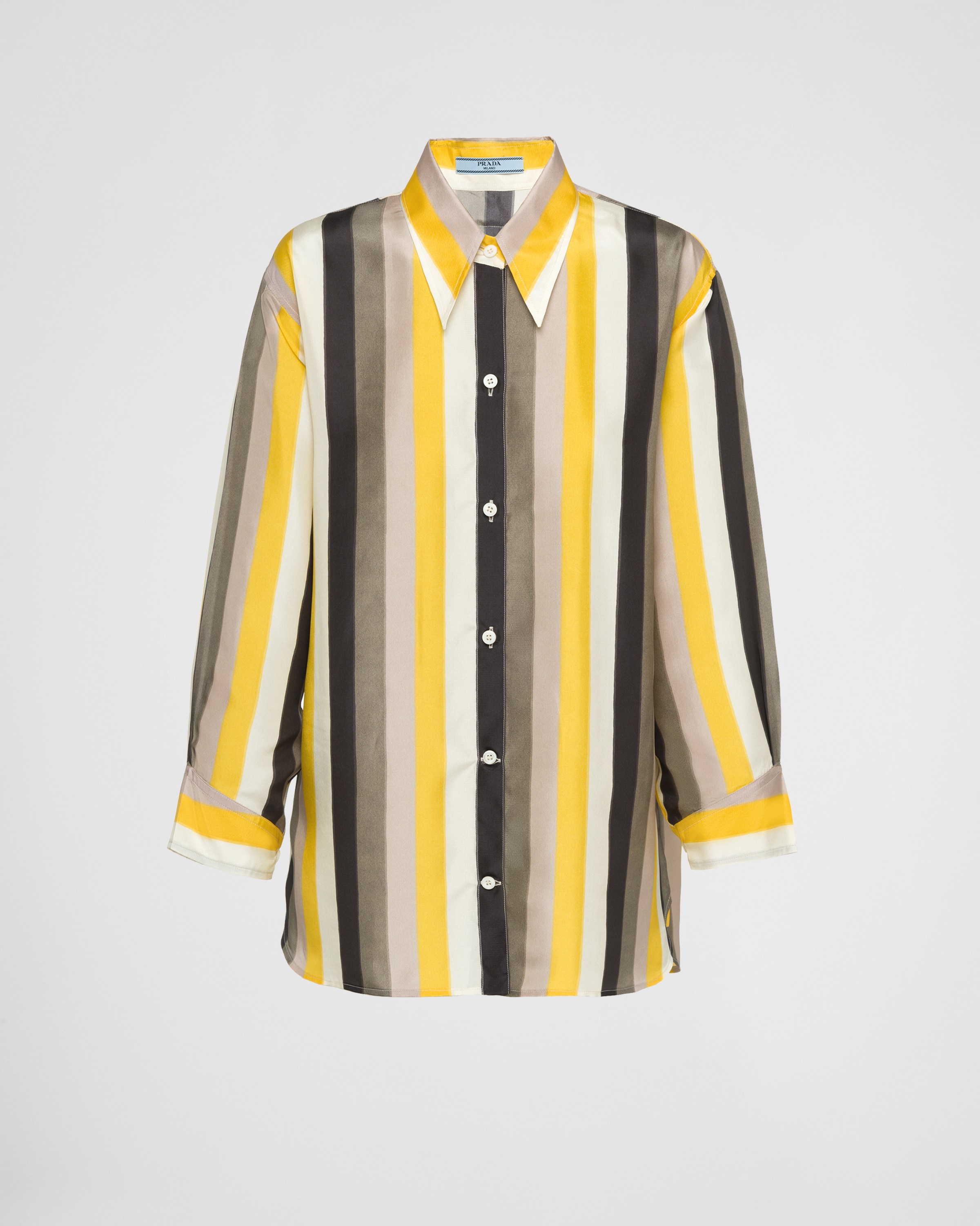 Iron Gray Printed silk shirt | Prada