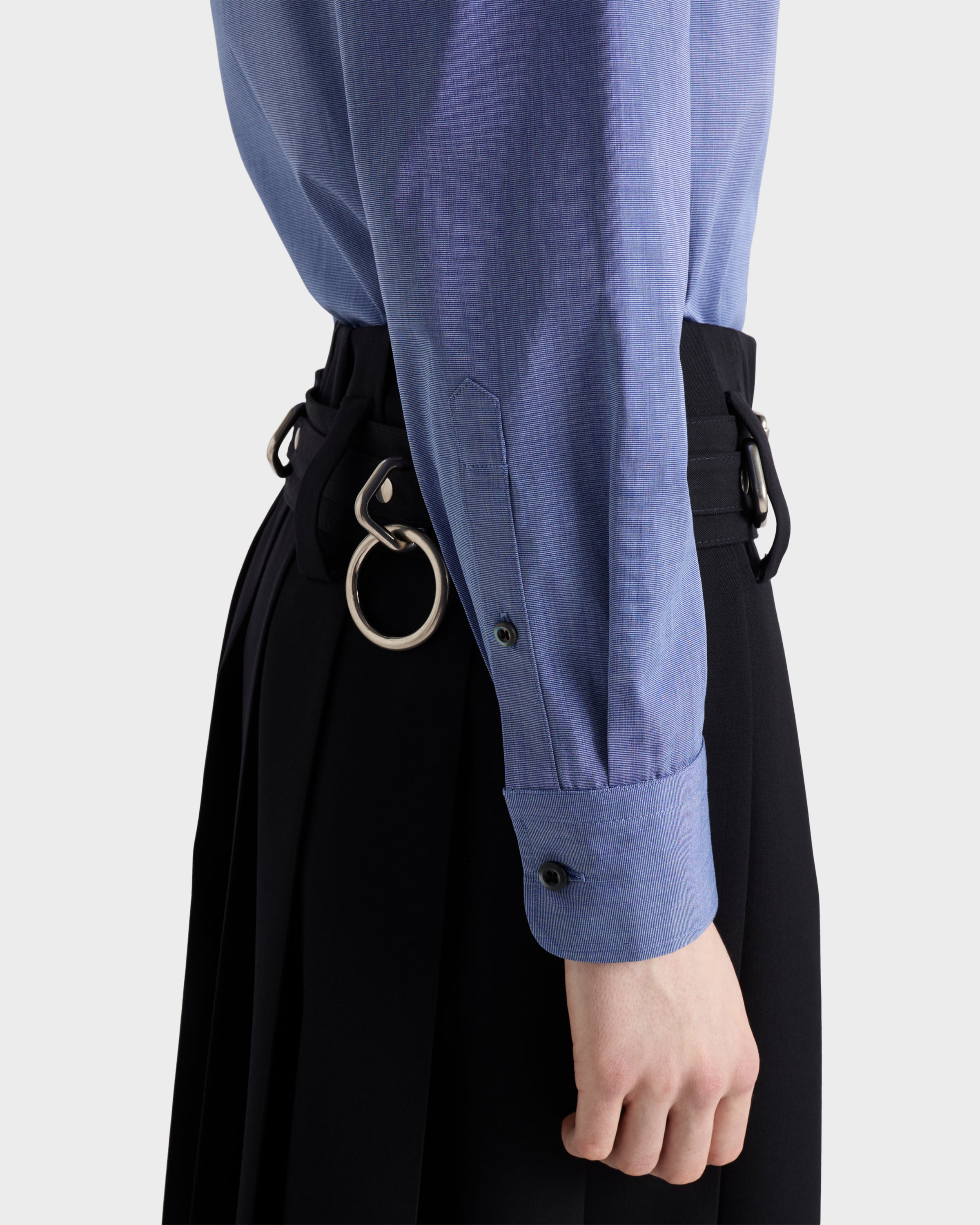 PRADA EMBROIDERED FIL-À-FIL SHIRT