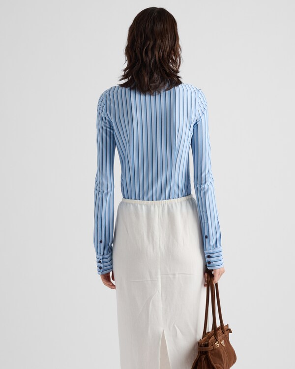 Camicia in piquet a righe Camicia in piquet a righe