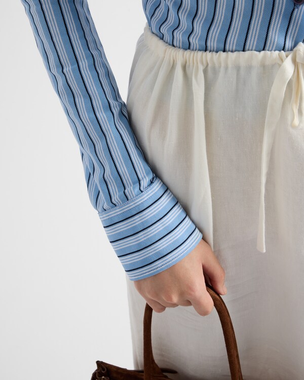 Camicia in piquet a righe Camicia in piquet a righe