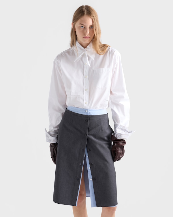 Camisa en popelina - Blanco Camisa en popelina - Blanco