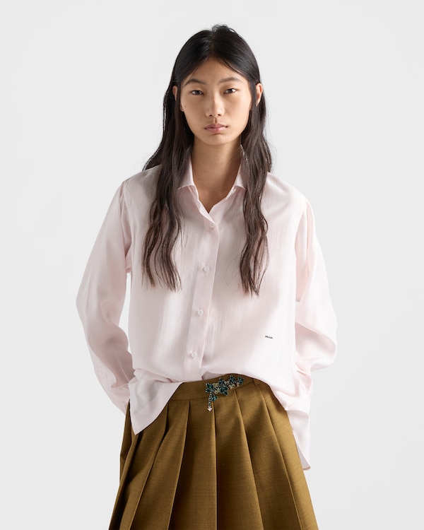 Silk poplin shirt - Petal Pink Silk poplin shirt - Petal Pink