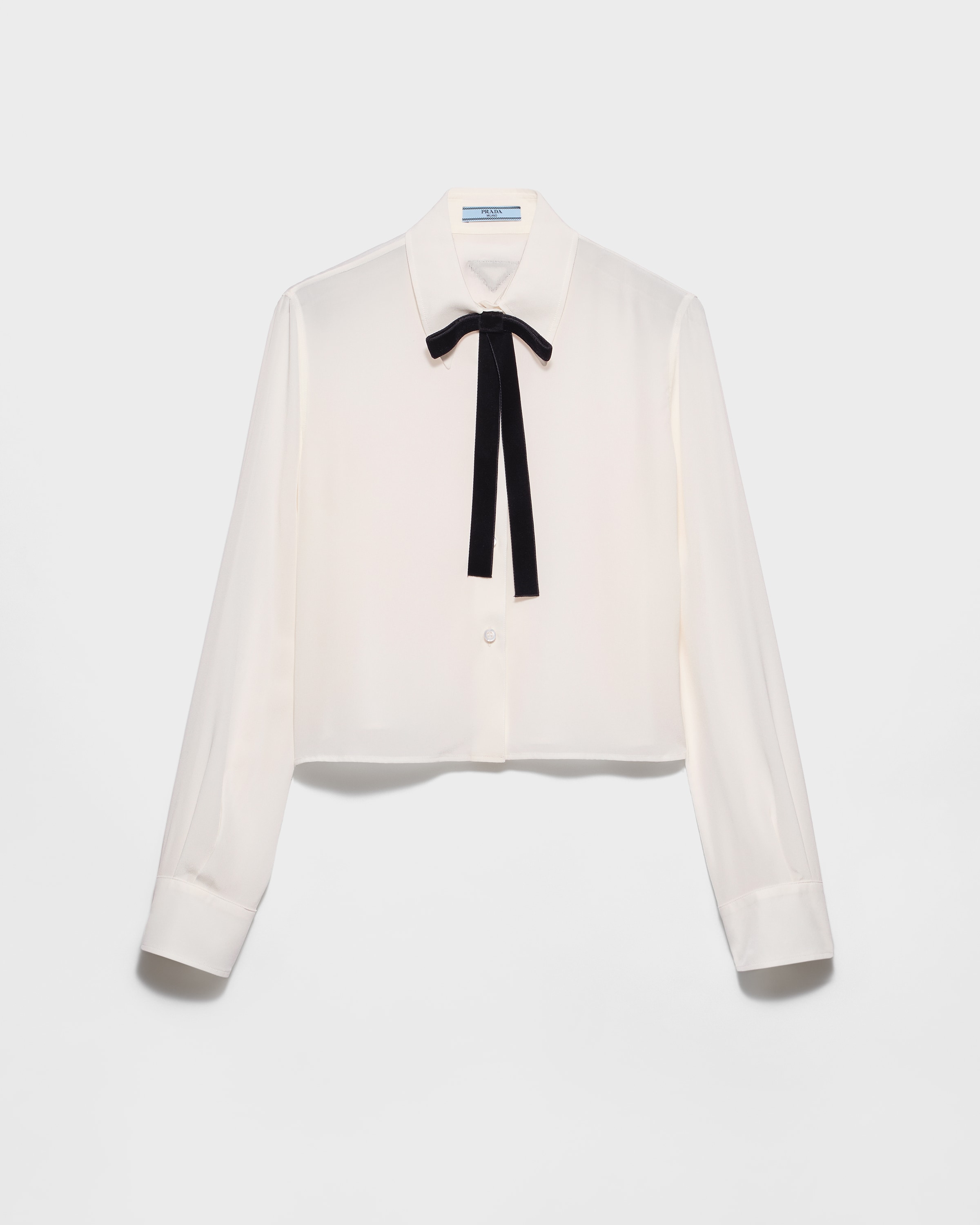 Ivory Crepe de chine shirt | PRADA - United States
