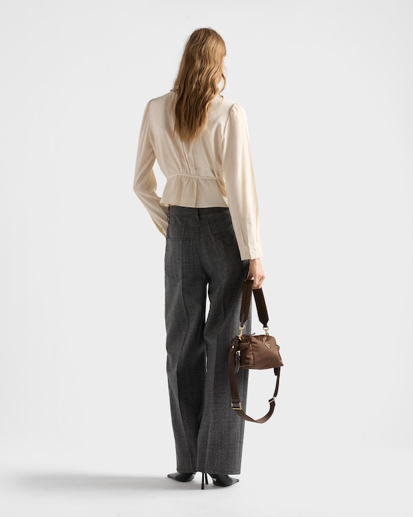 Silk marocain shirt - Natural Silk marocain shirt - Natural