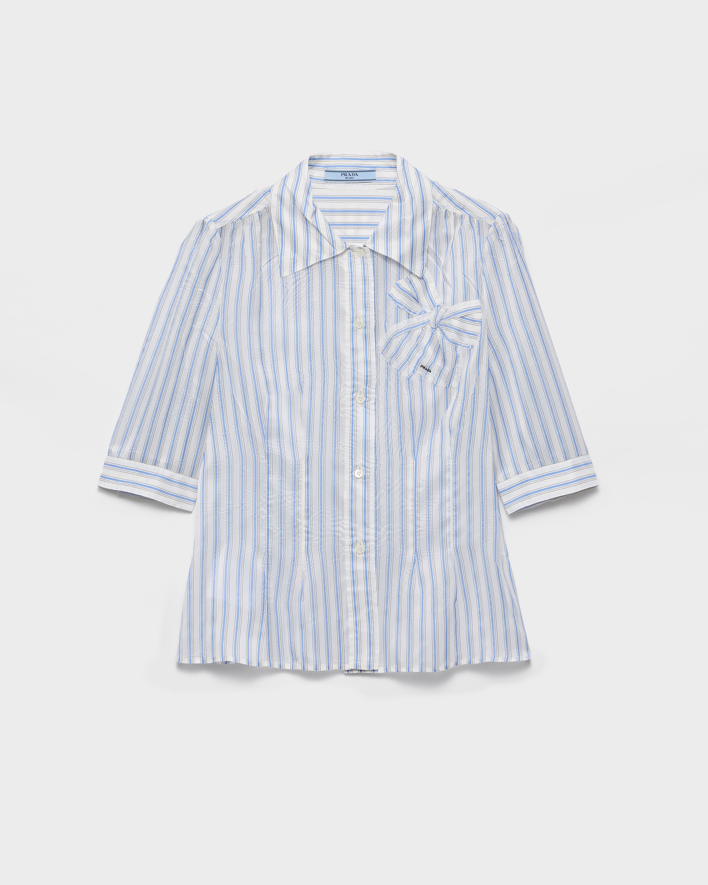 Sapphire Blue Striped Shirt | PRADA - United States