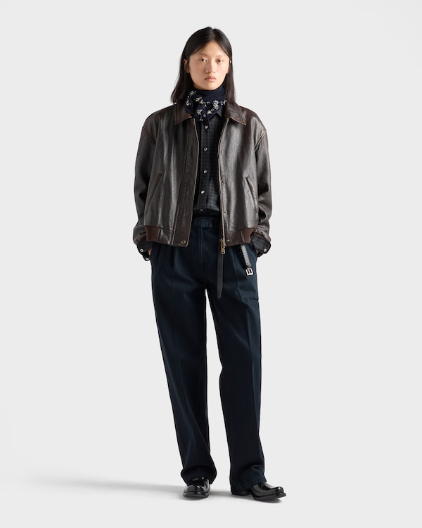 Checked wool shirt - Navy Checked wool shirt - Navy