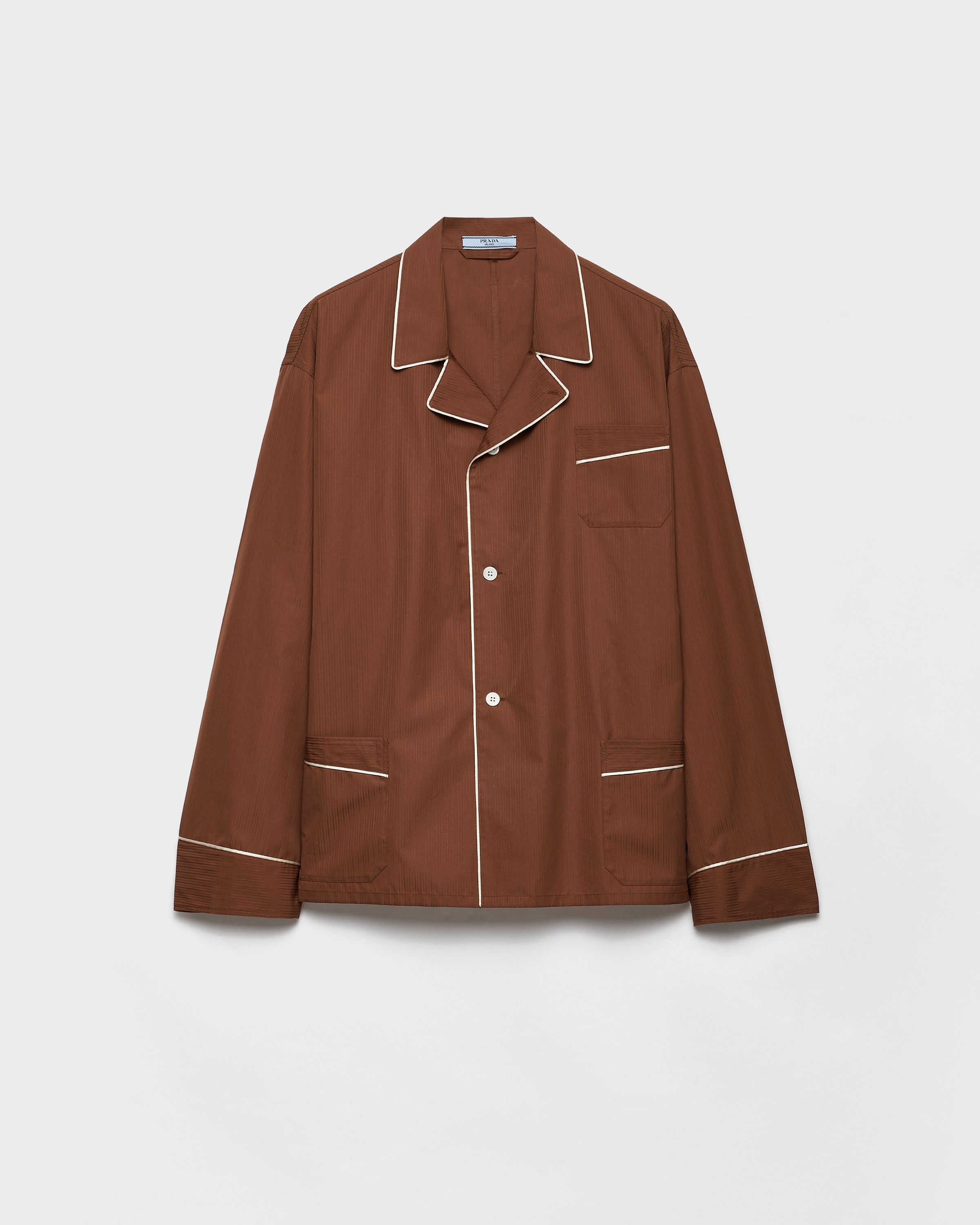 Prada Hemd Aus Baumwolle In Brown